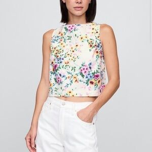 GAP Floral Print Tank Top - Multicolor on White